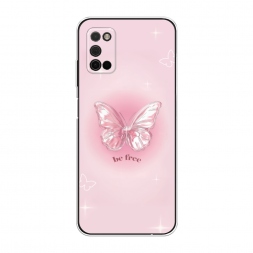 Силиконовый чехол be free butterfly 3 на Samsung Galaxy A03S