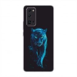 Силиконовый чехол Пантера в лунном свете на Honor 30 Pro Plus