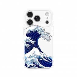 Soft touch белый Волна в Канагаве на iPhone 17 Pro