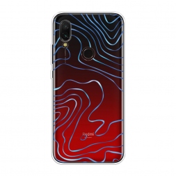 Силиконовый чехол Blue lines на Xiaomi Redmi 7