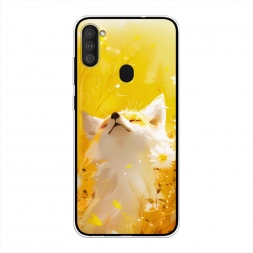 Силиконовый чехол Лиса в поле на Samsung Galaxy A11