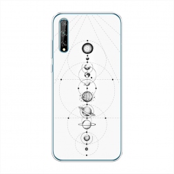 Силиконовый чехол Парад планет на Huawei P Smart S