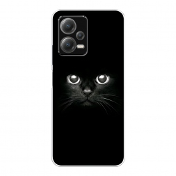 Силиконовый чехол Взгляд черной кошки на Xiaomi Poco X5 5G