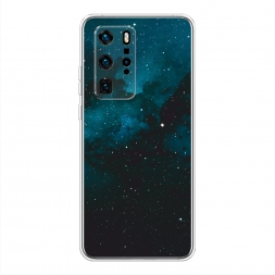 Силиконовый чехол Синий космос на Huawei P40 Pro