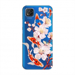 Силиконовый чехол Карпы и сакура на Xiaomi Redmi 9C