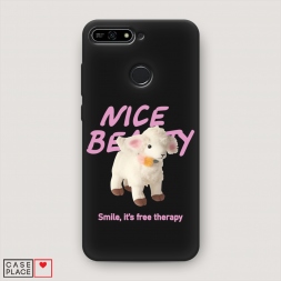 Матовый силиконовый чехол free therapy на Huawei Y6 Prime 2018