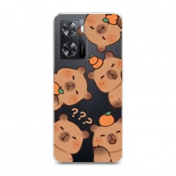 Силиконовый чехол Мультяшные капибары 2 на Oppo A57s