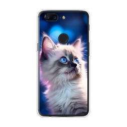 Силиконовый чехол Голубоглазый котёнок на OnePlus 5T