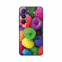 Матовый силиконовый чехол Разноцветная малина на Samsung Galaxy S23 5G