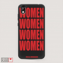 Матовый силиконовый чехол WOMEN на Honor 8S