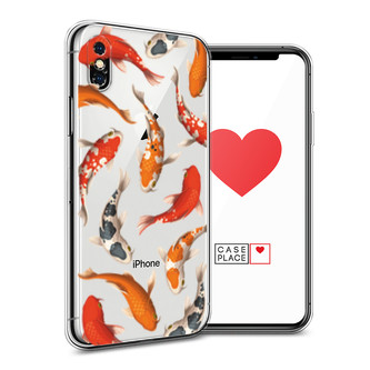 Силиконовый чехол Рыбки карпы кои на iPhone XS Max (10S Max)