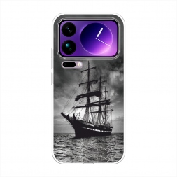 Силиконовый чехол Корабль в пасмурном море на Xiaomi 17 Pro Max