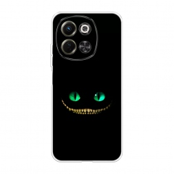 Силиконовый чехол Зеленоглазый чеширский кот на Tecno Spark 30 5G