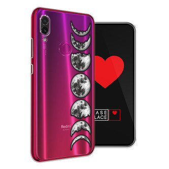 Силиконовый чехол Фазы луны на Xiaomi Redmi Note 7