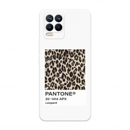 Soft touch белый Pantone leopard на Realme 8