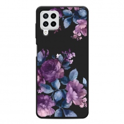 Матовый силиконовый чехол Purple Blossoms на Samsung Galaxy M22