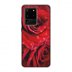 Матовый силиконовый чехол Страстные розы на Samsung Galaxy S20 Ultra