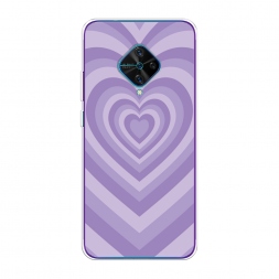 Силиконовый чехол Violet heart latte на Vivo V17