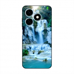 Матовый силиконовый чехол Водопад 8 на Tecno Spark 20