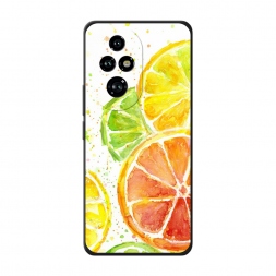 Матовый силиконовый чехол Цитрусовые на Honor 200 Pro
