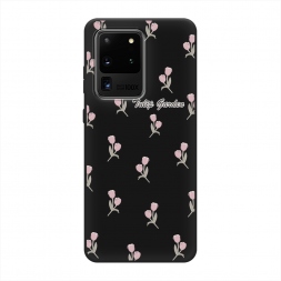 Матовый силиконовый чехол Tulip garden 2 на Samsung Galaxy S20 Ultra