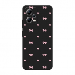 Матовый силиконовый чехол Простые бантики 3 на Xiaomi Poco X5 5G