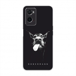 Силиконовый чехол Язык добермана на Oppo A36