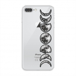 Силиконовый чехол Фазы луны на iPhone 8 Plus