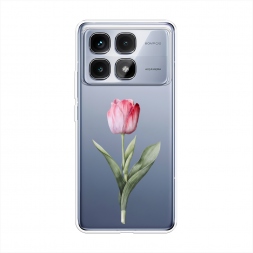Силиконовый чехол Розовый тюльпан фото на Xiaomi Redmi K70 Ultra
