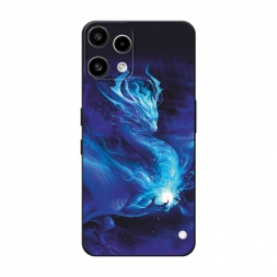 Матовый силиконовый чехол Лунный дракон на Nothing Phone 3a lite