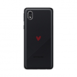Силиконовый чехол Маленькое красное сердечко на Samsung Galaxy A01 Core