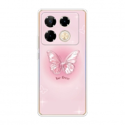 Силиконовый чехол be free butterfly 3 на Infinix Note 40 Pro 4G