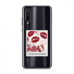 Силиконовый чехол Полароид губы 2 на Xiaomi Mi 9 Lite