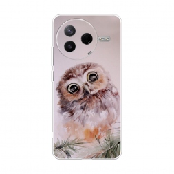 Силиконовый чехол Сова на розовом на Xiaomi POCO F7 Pro
