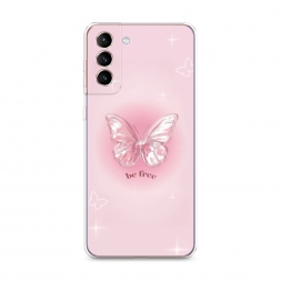 Силиконовый чехол be free butterfly 3 на Samsung Galaxy S21 Plus