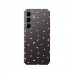 Силиконовый чехол Маленькие розовые сердечки на Samsung Galaxy S25