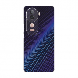Силиконовый чехол Синий карбон на Vivo V40e