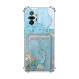 Голубой мрамор рисунок на Xiaomi Redmi Note 10 Pro