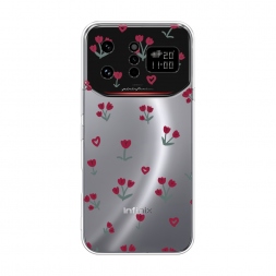 Силиконовый чехол Красные тюльпанчики на Infinix Note 60 Ultra