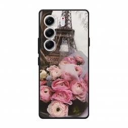 Матовый силиконовый чехол Парижские розы на Tecno Camon 40 Pro 5G