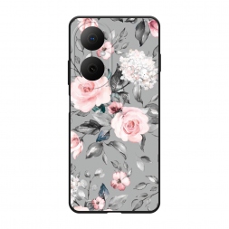 Матовый силиконовый чехол Розы на сером на Huawei Nova Y73