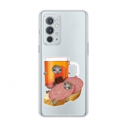 Силиконовый чехол Котёнок бутерброд на OnePlus 9RT