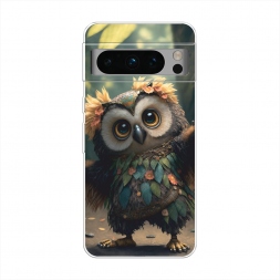 Силиконовый чехол Тропическая сова на Google Pixel 8 Pro