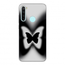 Силиконовый чехол Монохромная бабочка на Xiaomi Redmi Note 8