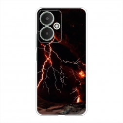 Силиконовый чехол Молния 4 на Xiaomi Redmi 13C 5G