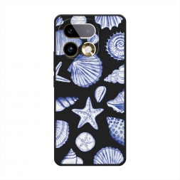 Матовый силиконовый чехол Морской паттерн на Realme 16 Pro Plus