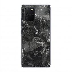 Силиконовый чехол Чёрный кристалл текстура на Samsung Galaxy S10 Lite