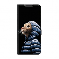 Чехол-книжка Premium Кот в капюшоне на iPhone 16
