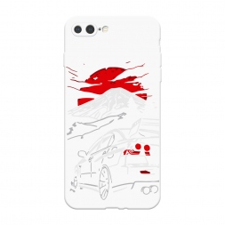 Soft touch белый Машина в горах 1 на iPhone 7 Plus