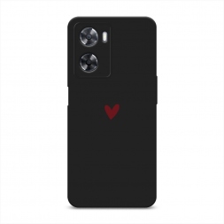 Матовый силиконовый чехол Маленькое красное сердечко на Oppo A57 4G